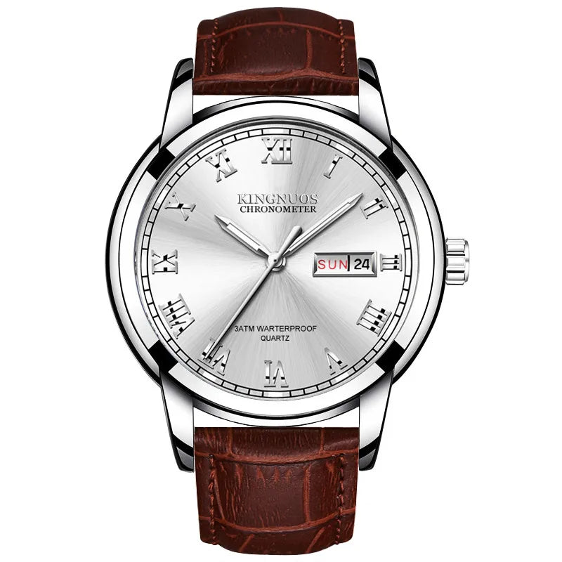 casual solid color double side snaps quartz men's watches