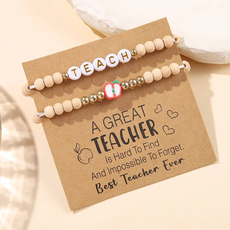 Casual Simple Style Letter Heart Shape CCB soft clay Wholesale Bracelets