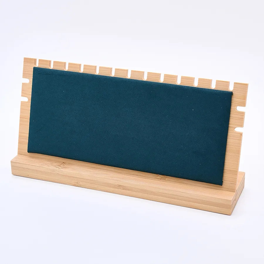 1 Piece Bamboo Flannel Handmade Simple Style Rectangle Jewelry Display Jewelry Rack
