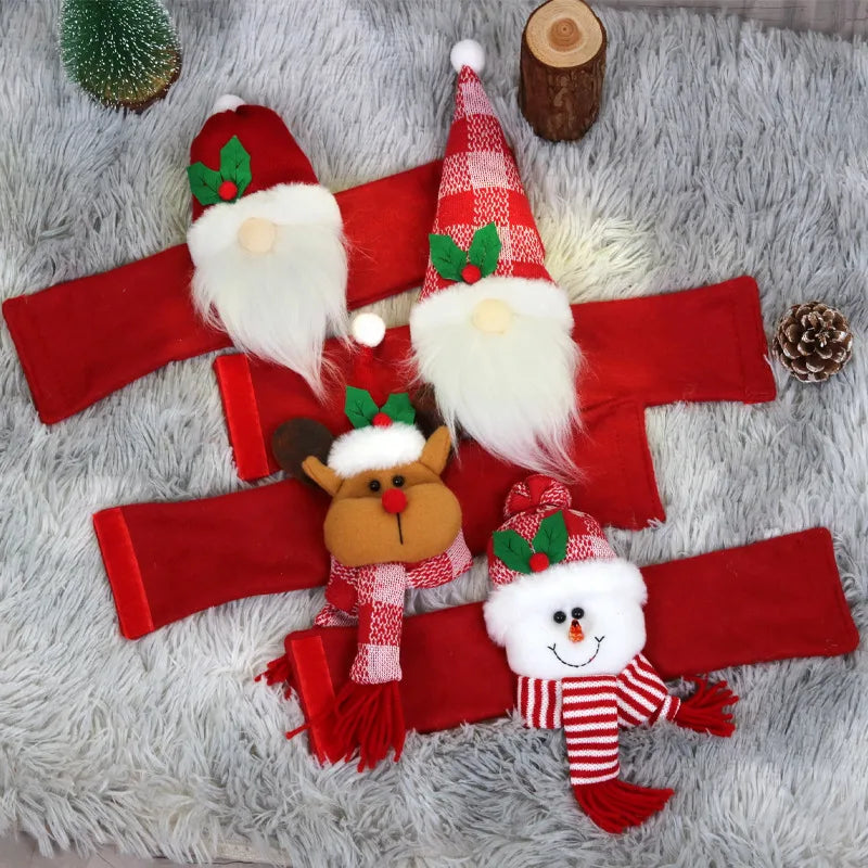 Christmas Decorations 3D Cartoon Style Snowman Themed Home Curtain Door Drape Decorations Creative Polyester Material