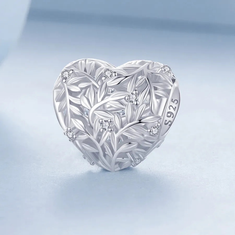 1 Piece 925 Sterling Silver Heart Shape Jewelry Accessories