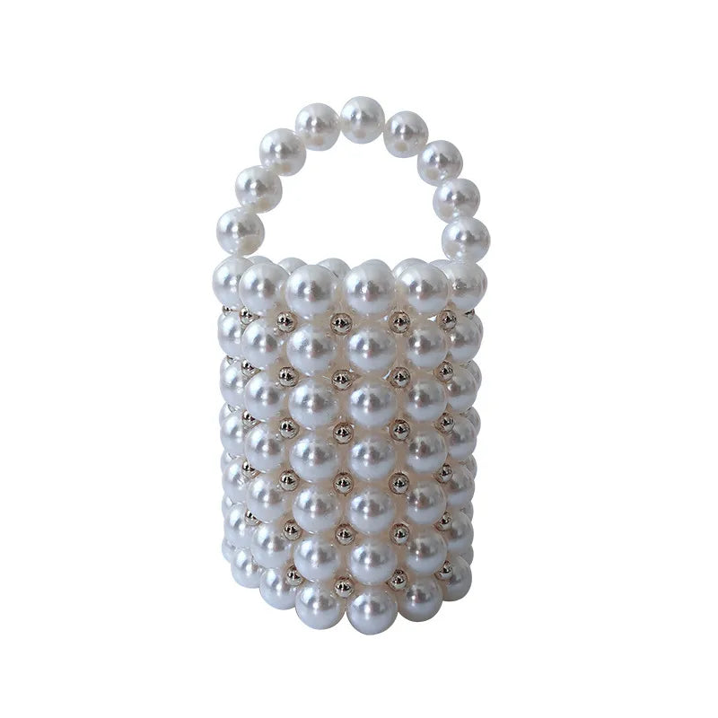 Women's Small Arylic Geometric Streetwear Beading Bucket Open Bucket Bag