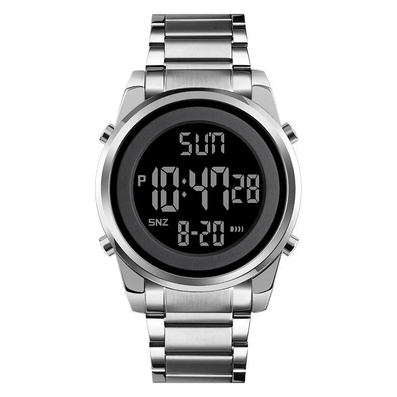 business solid color double side snaps electronic men's watches