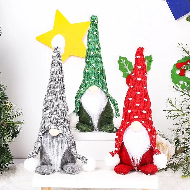 Christmas Cartoon Style Pastoral Color Block Holiday Festival Ornaments