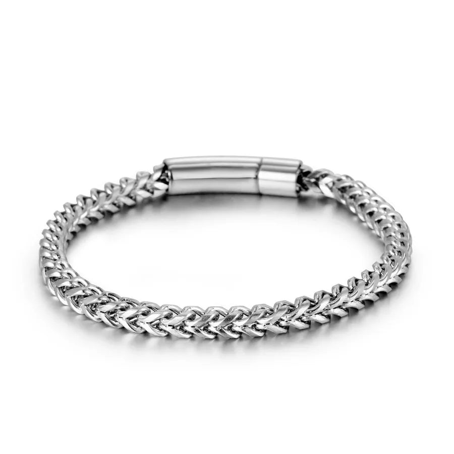 simple style geometric stainless steel plating bracelets 1 piece