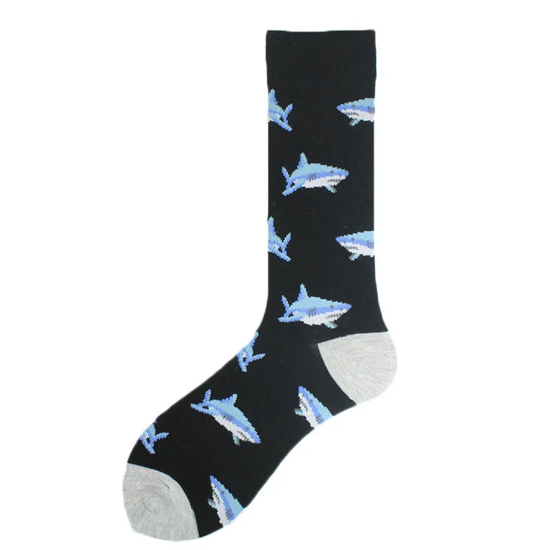 men's cartoon style cartoon cotton crew socks a pair