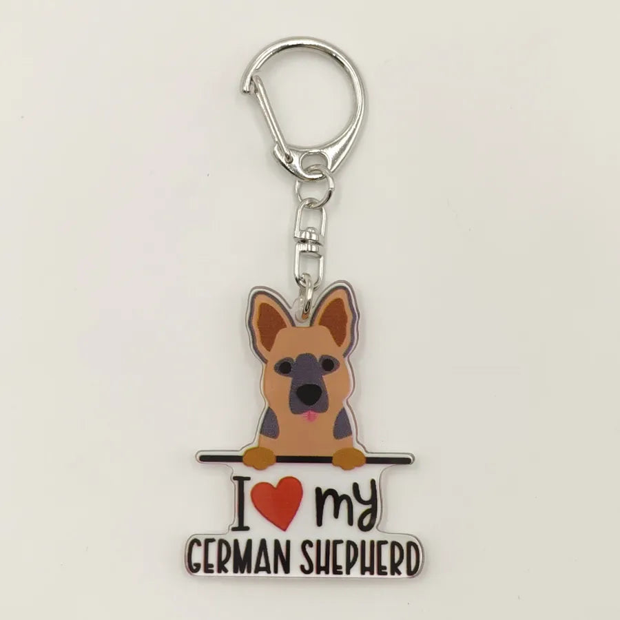 Ethnic Style Simple Style Letter Dog Arylic Unisex Keychain
