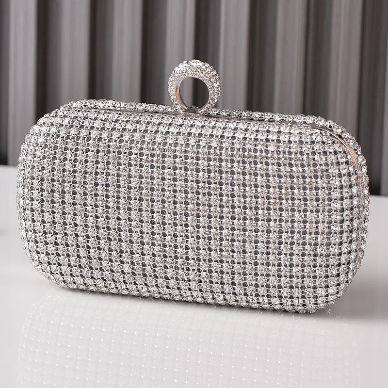 Silver Black Gold Polyester Solid Color Oval Evening Bags
