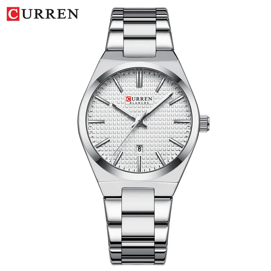 Business Color Block Single Folding Buckle Quartz Watch Men's Watches