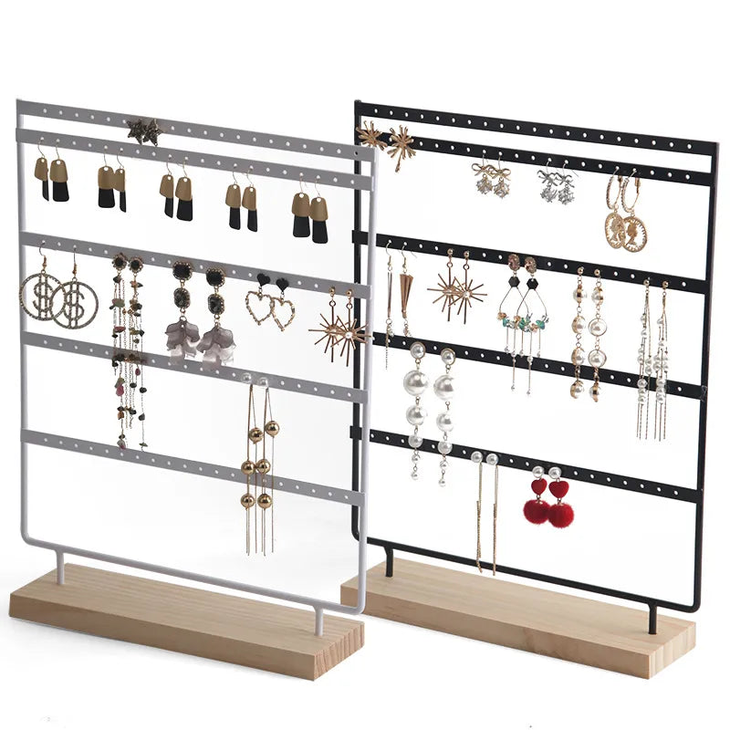 Feather Earring Bracket Earring Rack Jewelry Rack Storage Rack 5-Layer 100 Holes Earring Rack Jewelry Rack