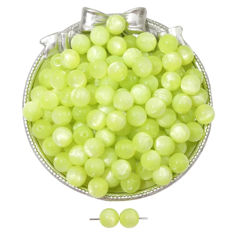 8/10/12 resin imitation cat eye beads handmade DIY jewelry accessories bracelet necklace beaded loose beads material