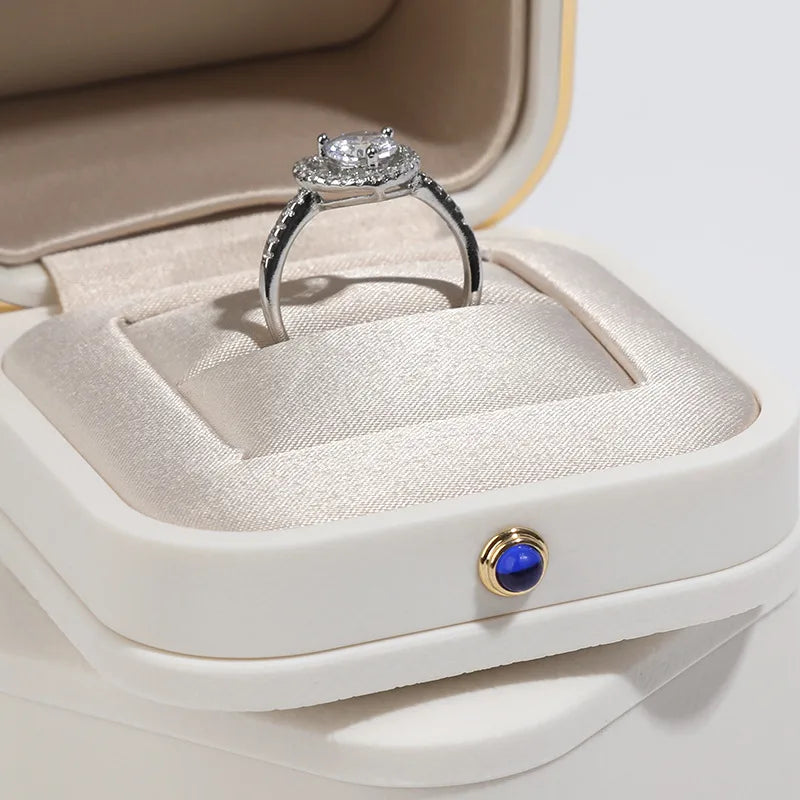 1 Piece Pu Leather Luxurious Holiday Daily Solid Color Jewelry Boxes