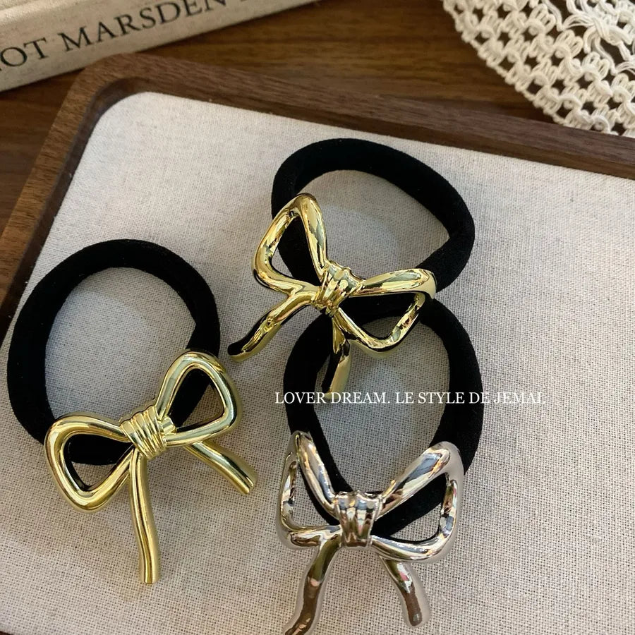 Women's New Style IG Style Bow Knot Metal Hair Tie