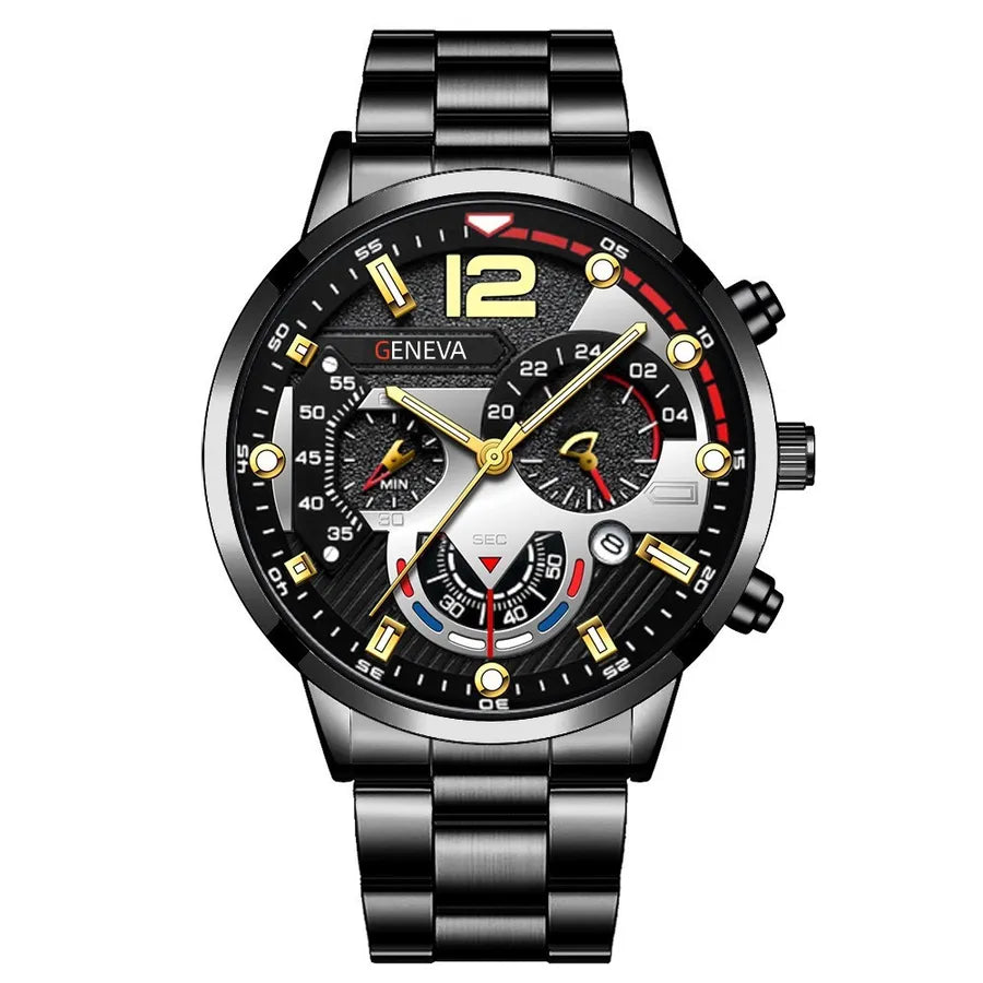 Casual Number Buckle Quartz Men's Watches