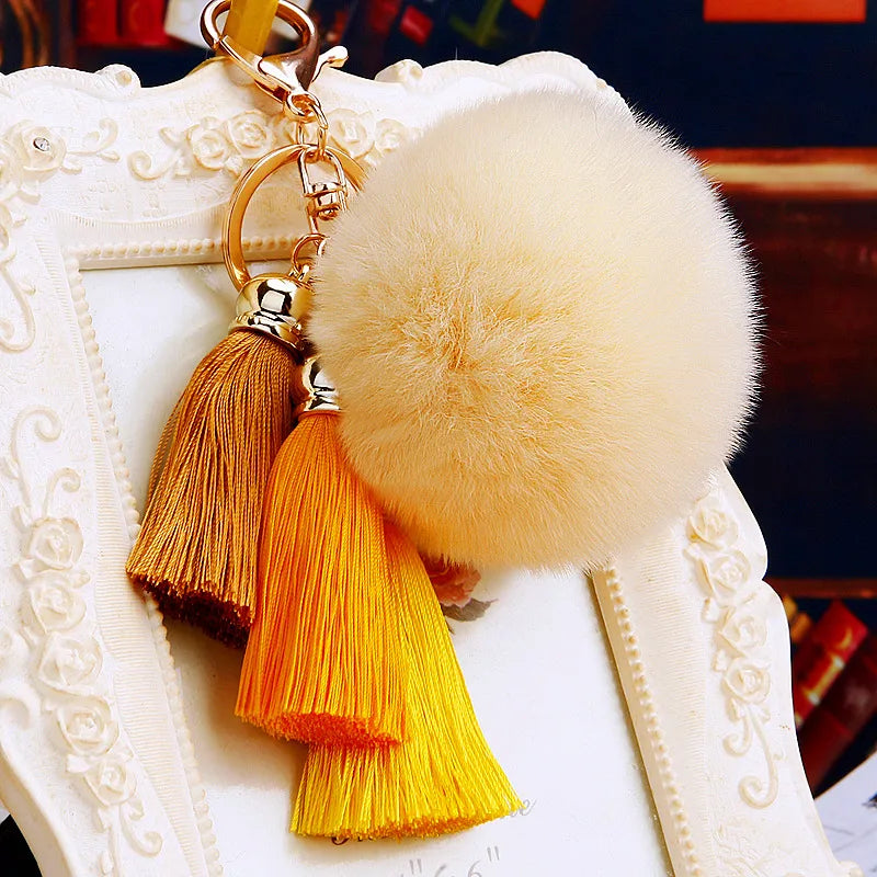 Simple Style Classic Style Solid Color Metal Women's Bag Pendant Keychain