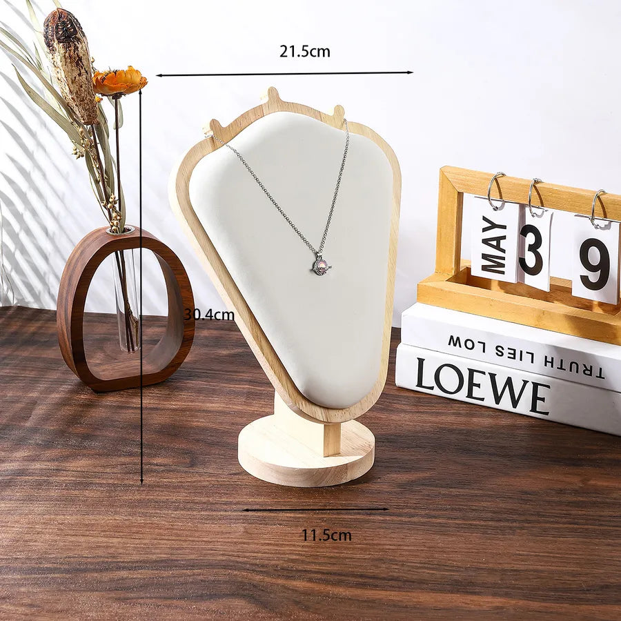 1 Piece solid wood Classic Style Solid Color Jewelry Display