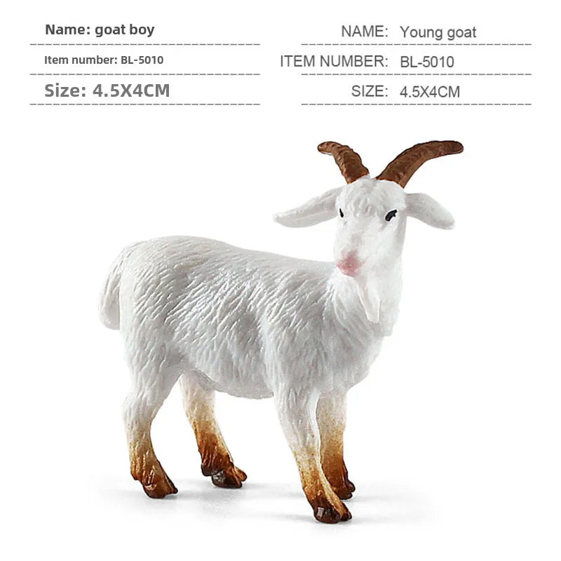 simulation mini farm poultry chicken duck goose cow gold small animal miniature model sand table ornaments wholesale