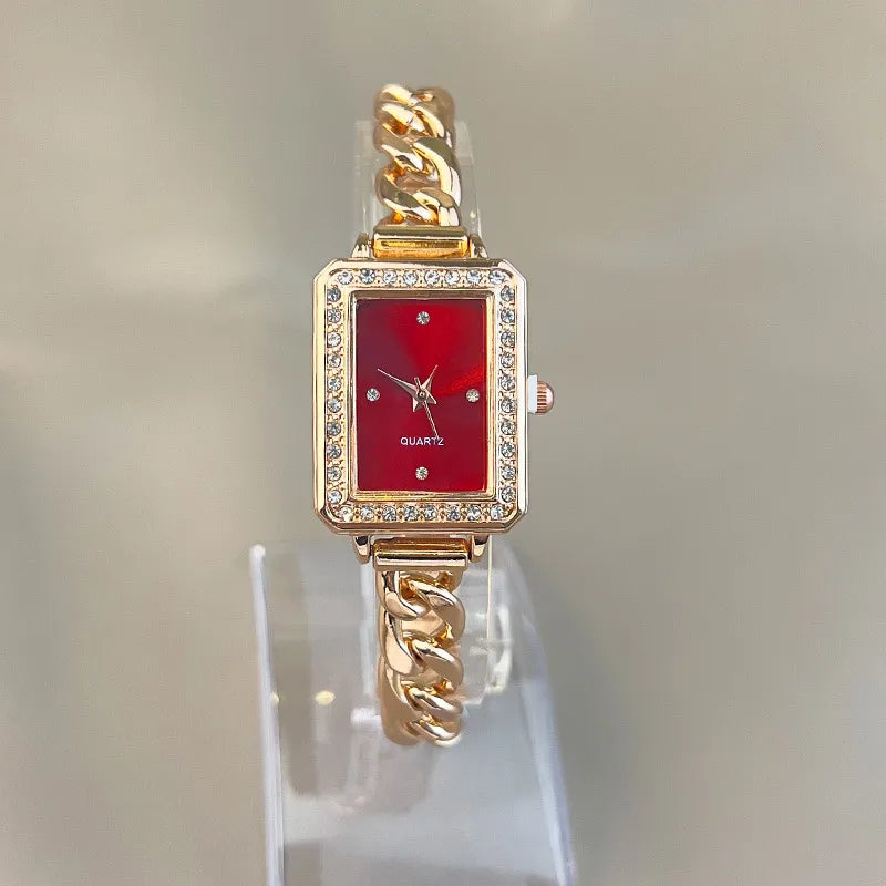 Simple Style Geometric Single Folding Buckle Quartz Women's Watches