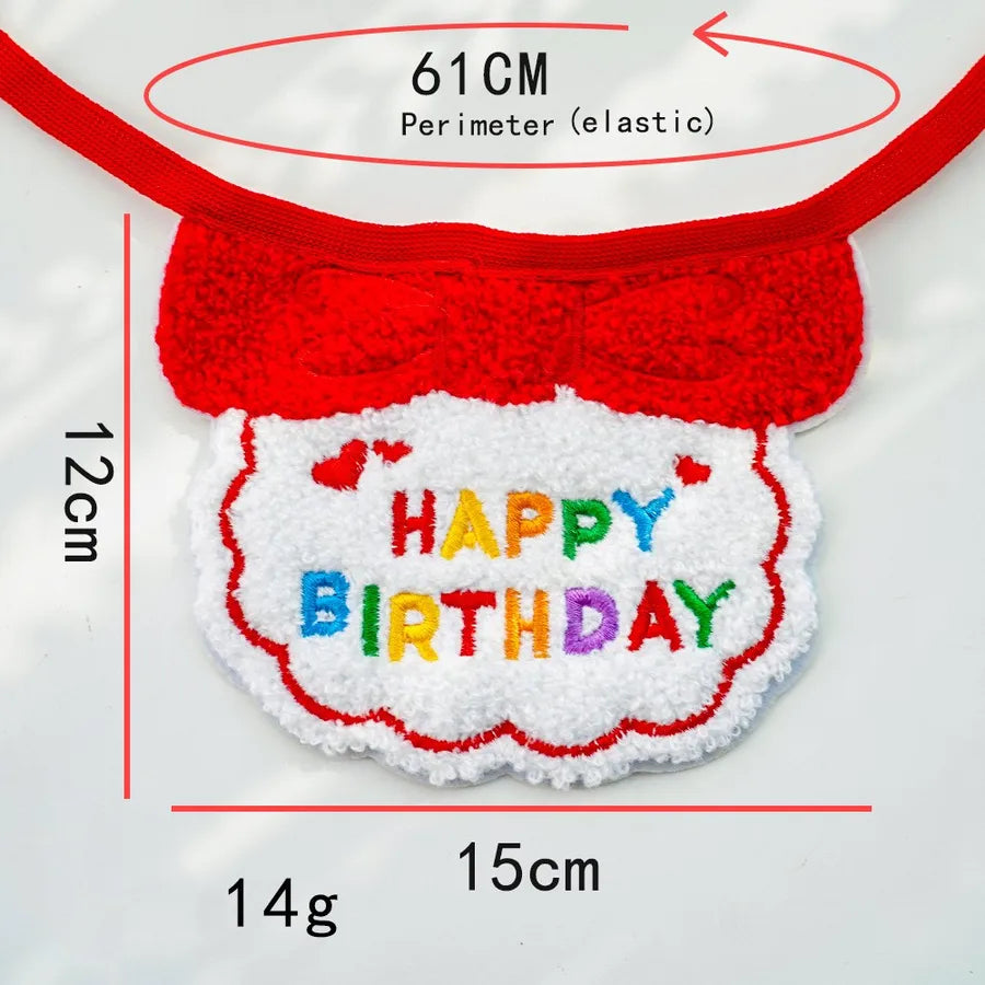 Cute Polyester Letter pet saliva towel Pet Hat