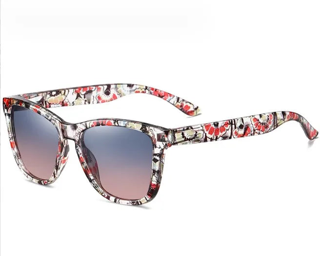 simple style flower tac square full frame men's sunglasses