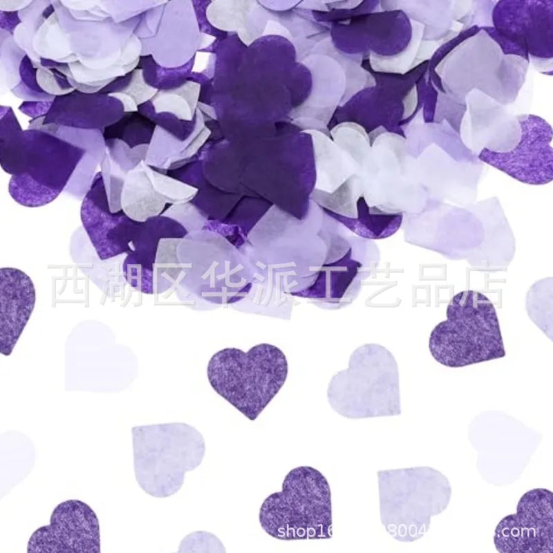 2.5cm heart-shaped love paper pieces Valentine's Day wedding venue hand-held throwing paper scraps transparent balloon filler