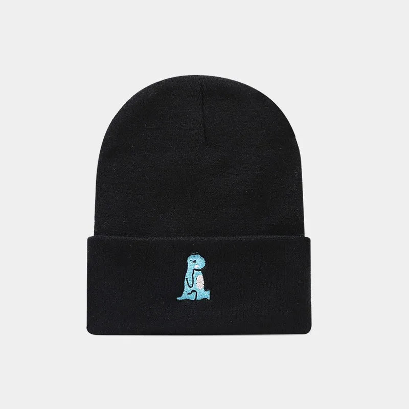 women's fashion letter rose embroidery crimping wool cap