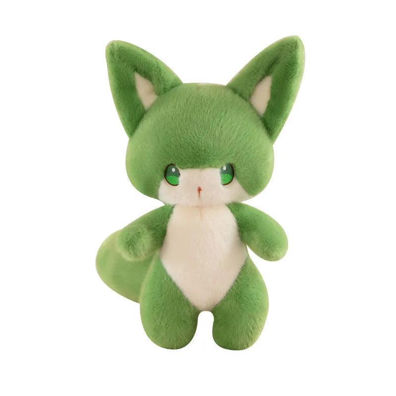 New Cute Comforting Little Fox Plush Toy Doll Birthday Gift Soft PP Cotton Material Lifelike Fox Stuffed Animal Collectible