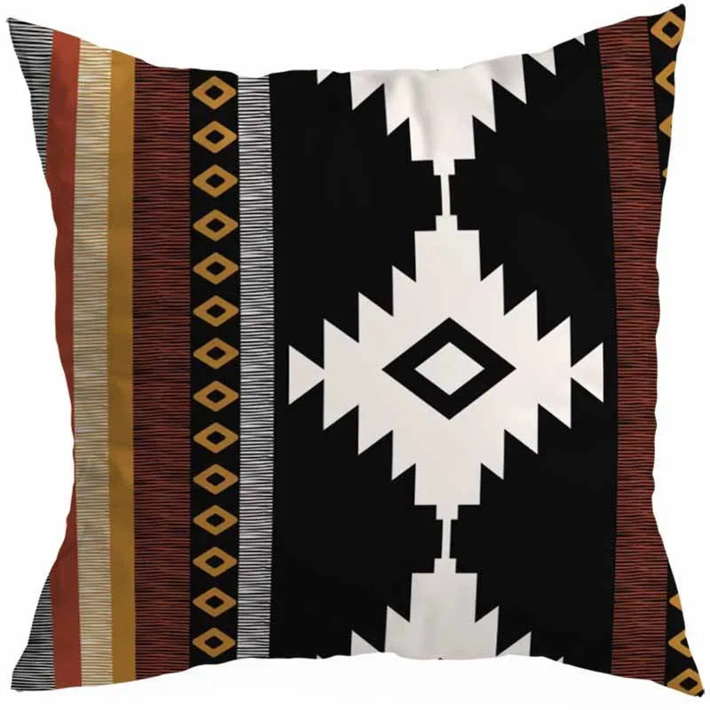 vacation sweet geometric stripe solid color linen fibre peach skin pillow cases