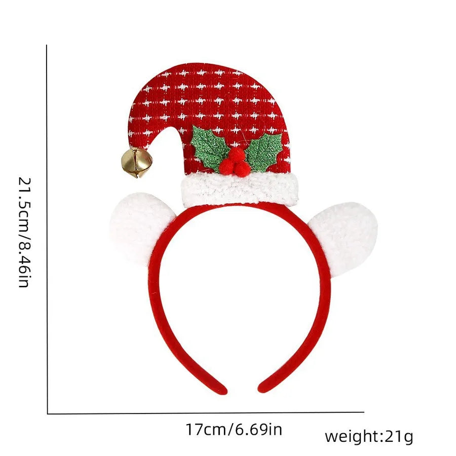 Christmas Cartoon Style Cute Christmas Hat Santa Claus Plastic Party headband