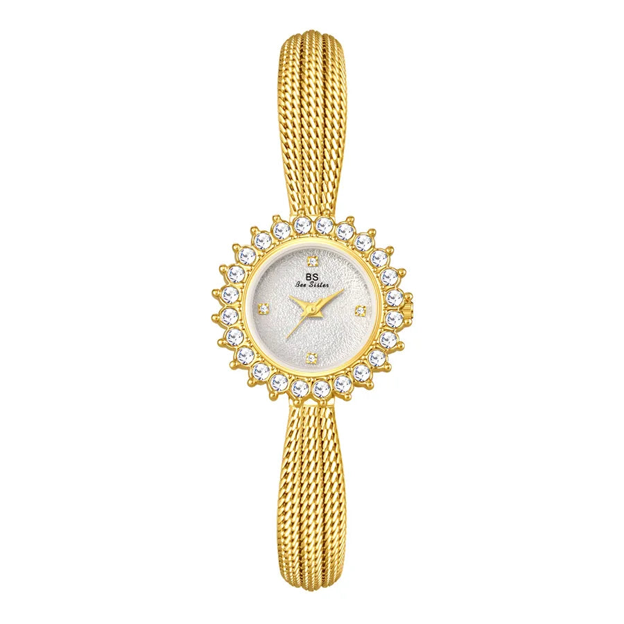 Elegant Simple Style Solid Color Single Folding Buckle Quartz Women's Watches