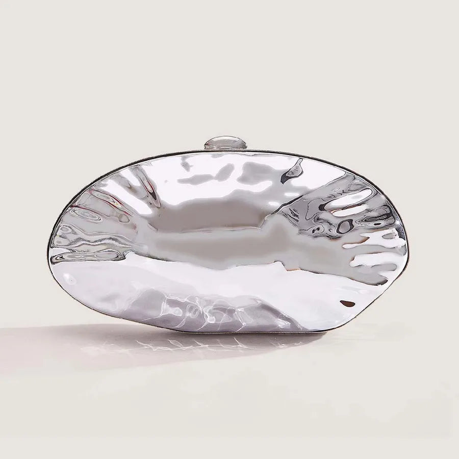 Women's  New One-Shoulder Crossbody Bag Special-Shaped Shell Electroplating Bag Fashion Wedding Dinner Clutch