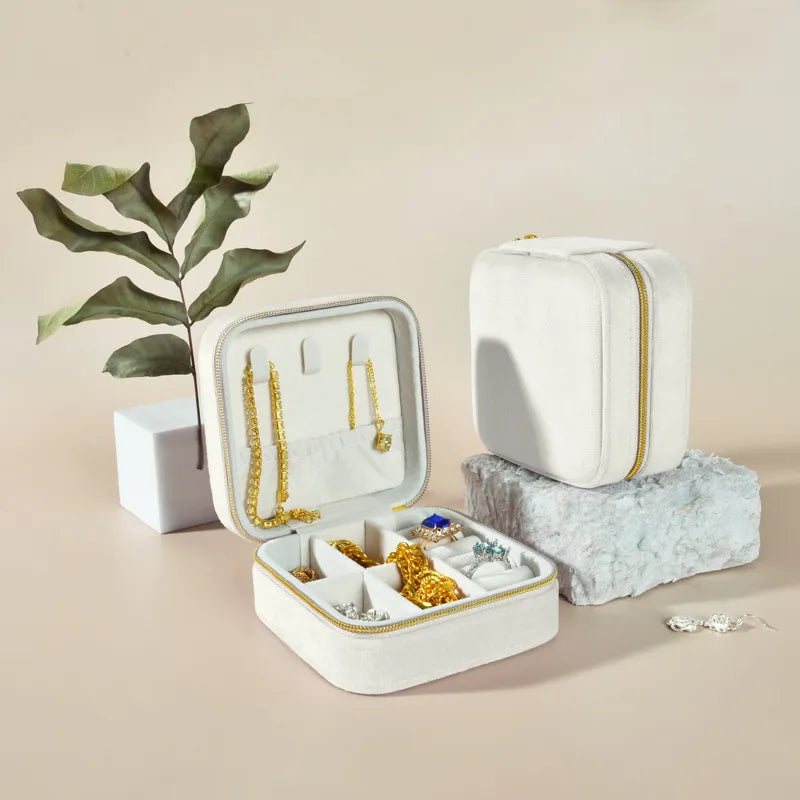 1 Piece Flannel Elegant Simple Style Home Daily Solid Color Jewelry Boxes