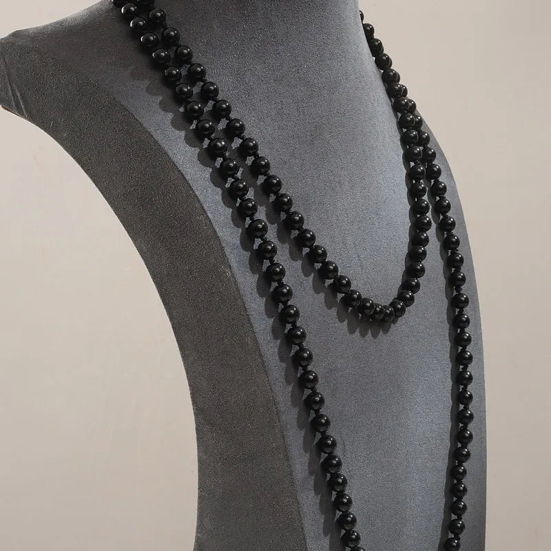 Simple Style Streetwear Solid Color Imitation Pearl Cord String Beaded Necklaces Wholesale