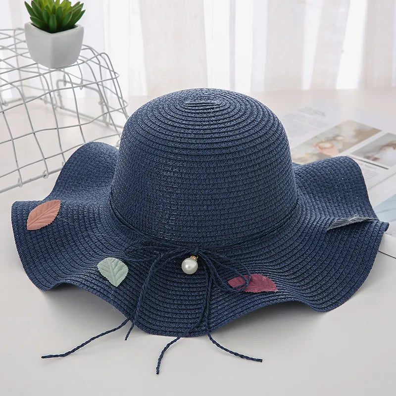 Women's Korean Style Flower Flowers Side Of Fungus Straw Hat