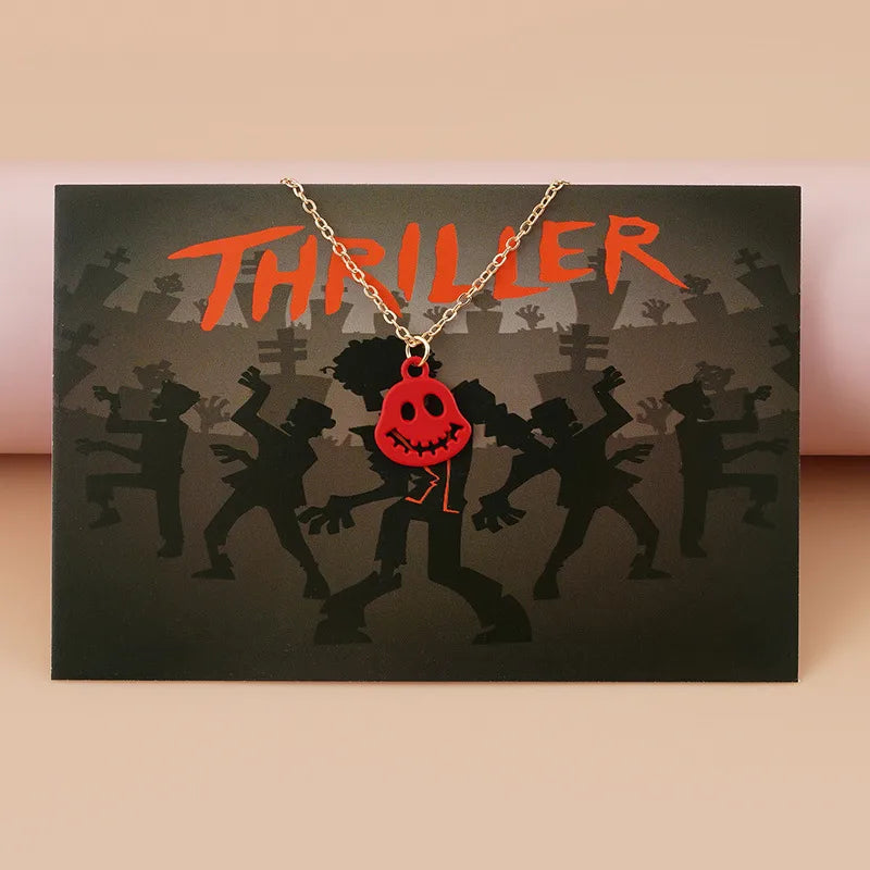 Halloween Skeleton Head Pendant Necklace Funny Individualistic Design Wedding Jewelry Accessory For Men And Women