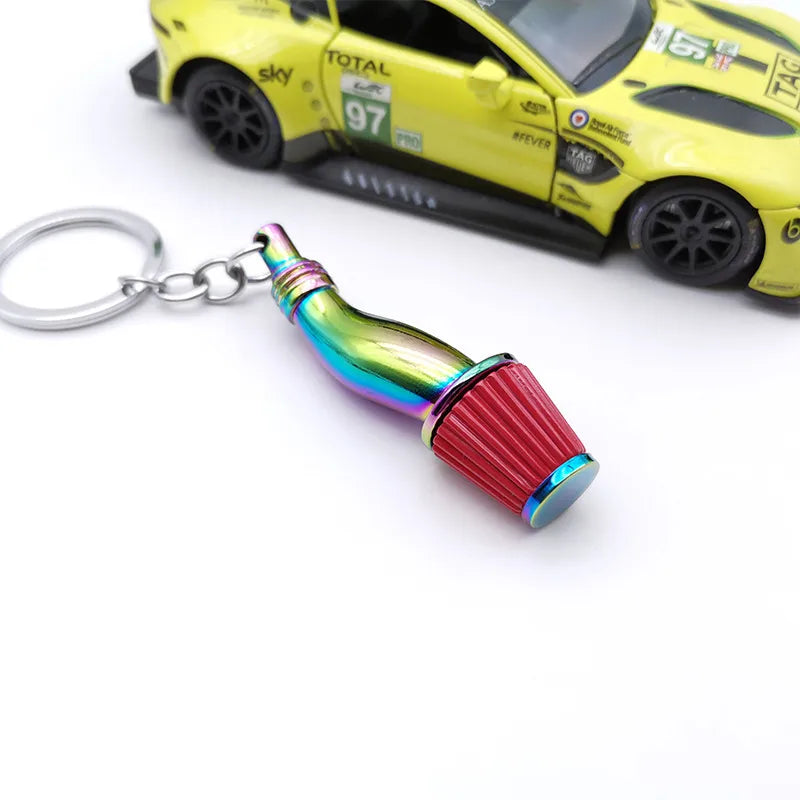 simple style brake disc turbine air filter zinc alloy unisex keychain
