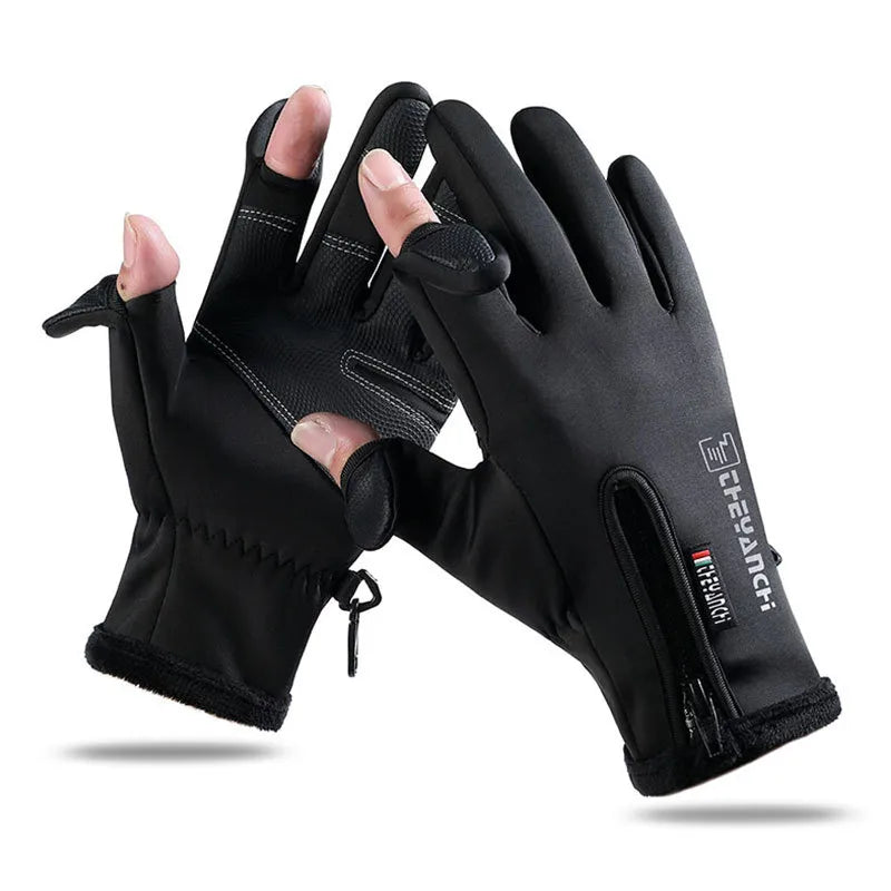 Cycling gloves winter Q9063 Waterproof warm velvet touch screen windproof motorcycle fitness outdoor sports gloves