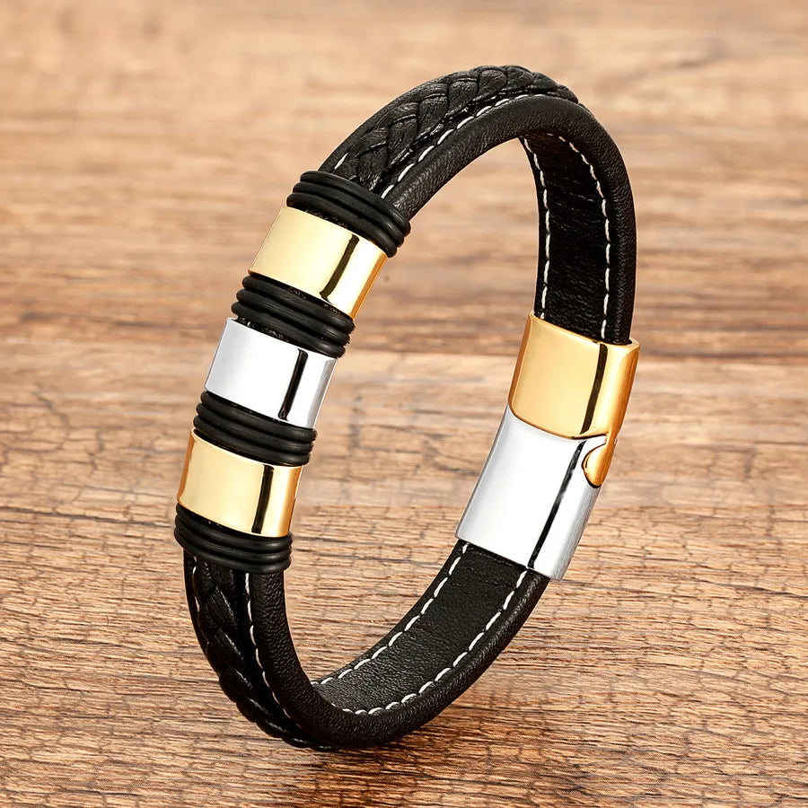 Classic Style Geometric Metal Men's Bracelets