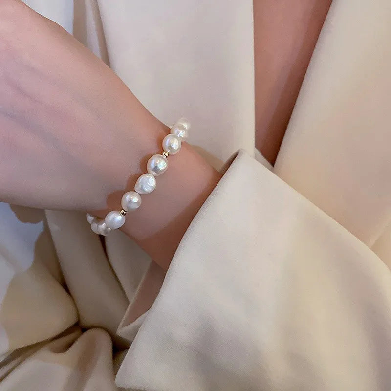 Freshwater Pearl Mixed materials Beaded Bracelets