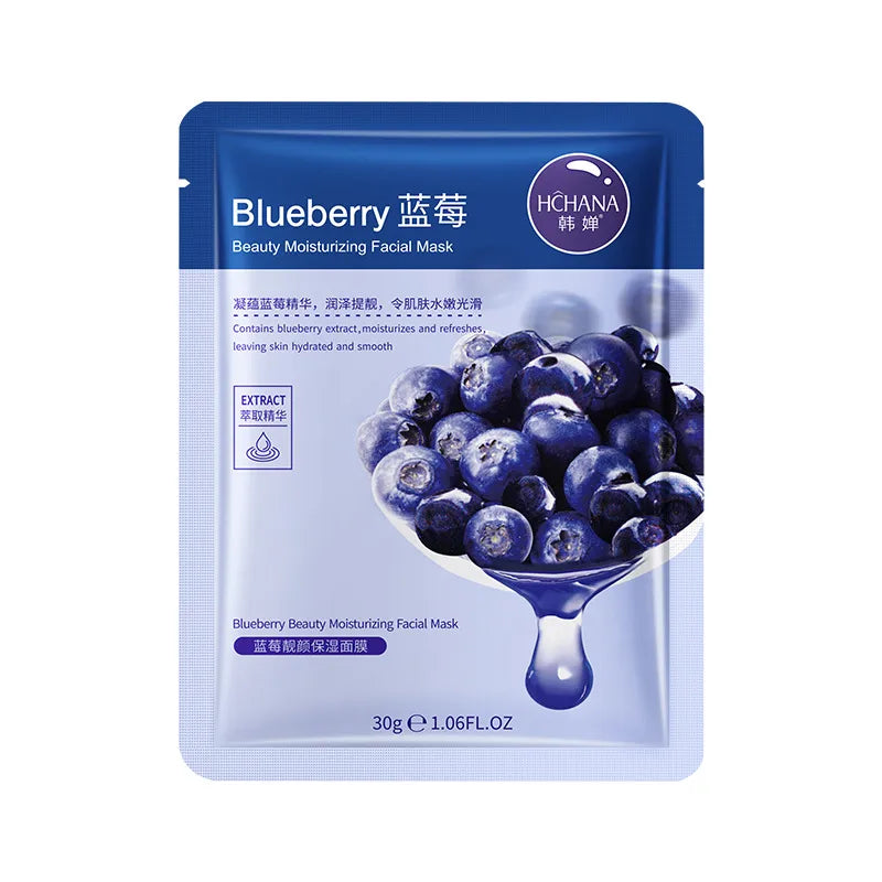 Han Zhen blueberry beauty moisturizing mask silk moisturizing skin care cosmetics wholesale