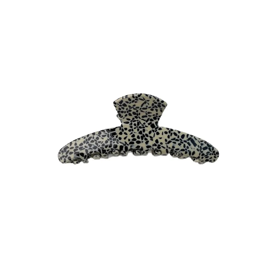 Unique Large Size Black White Polka Dot French Hair Clip Shark Clamp New Style Women's Hair Accessories Fashionable Hair Grips