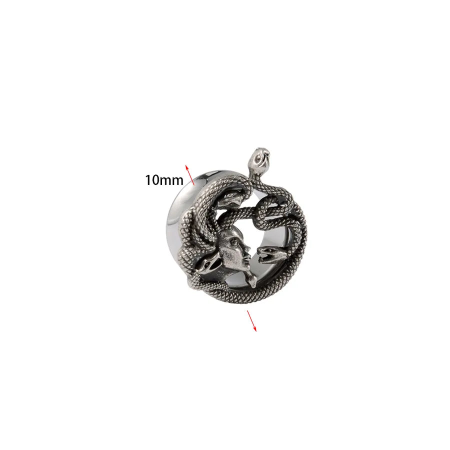 Hip-Hop Retro Solid Color 304 Stainless Steel Ear Studs