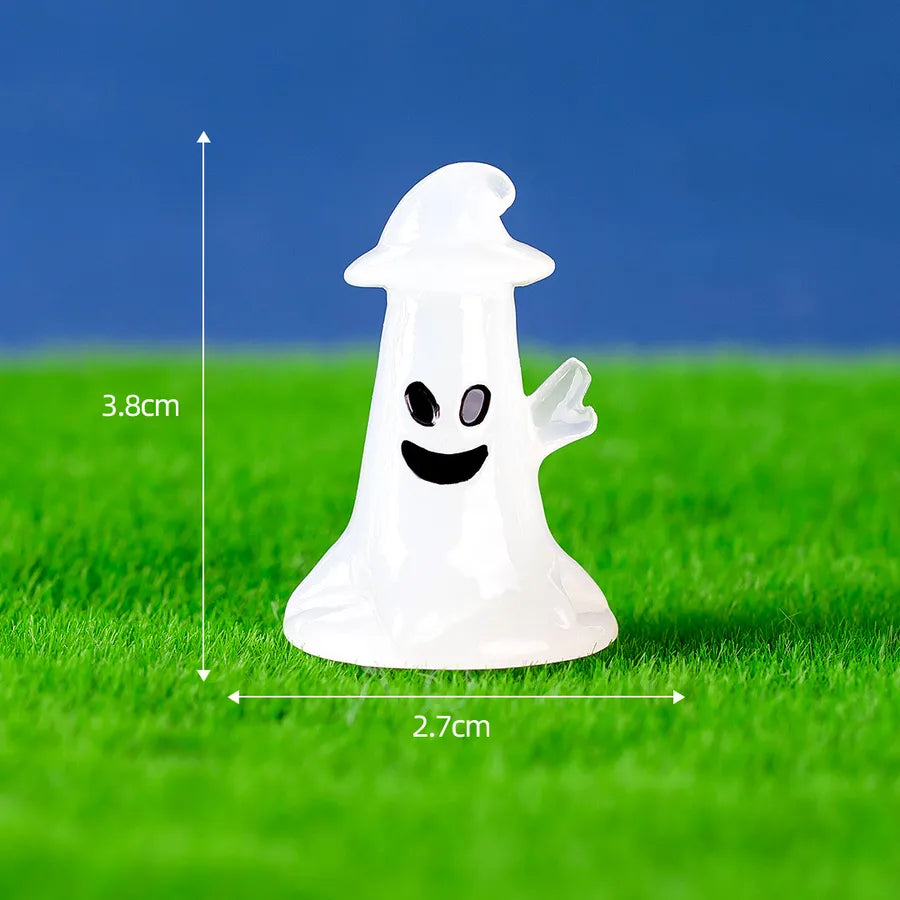 Glowing Resin Pumpkin Devil Halloween Decorations Micro Landscape Creative Cute Ghost Accessories Night Light Scenic Spot