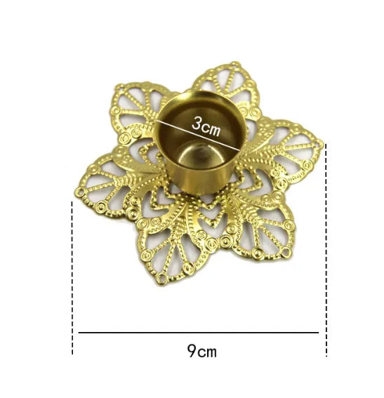 Simple Style Leaves Solid Color Iron candlestick Artificial Decorations