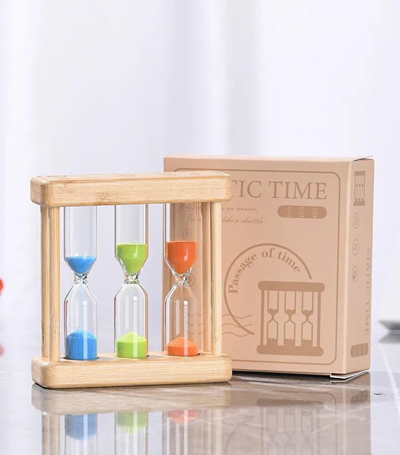 Creative bamboo fluorescent  timer home bedroom ornaments 1-30 minutes luminous time  high sense