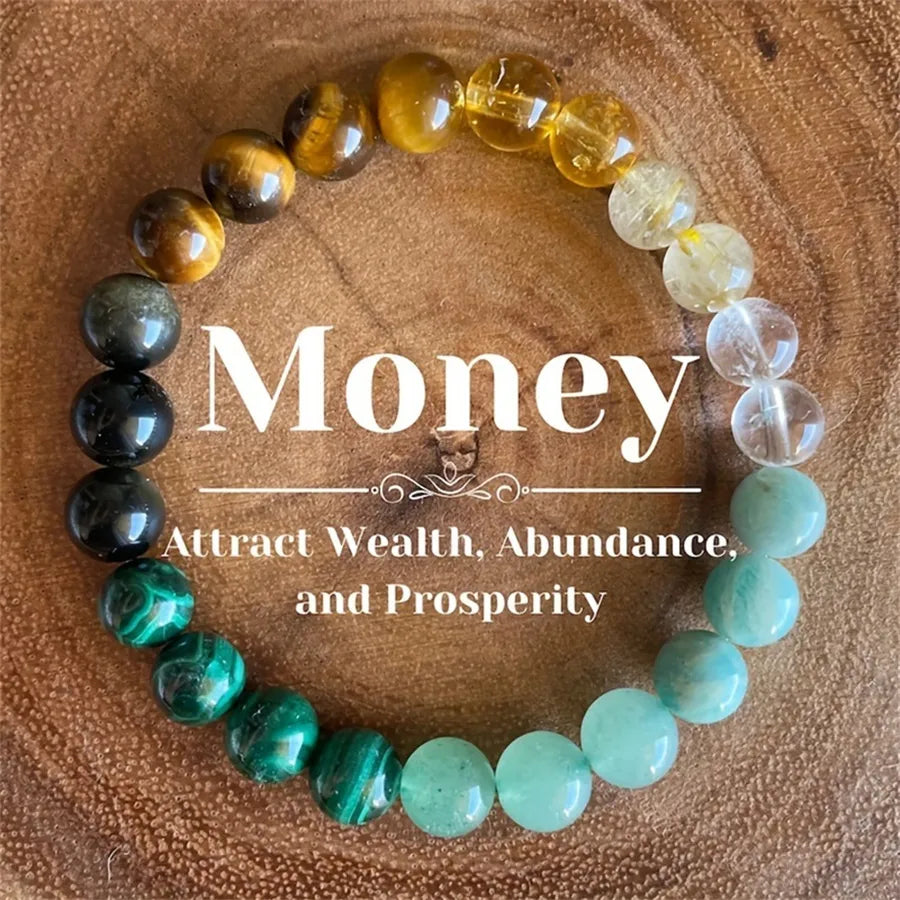 Casual Round natural stone Malachite Bracelets In Bulk