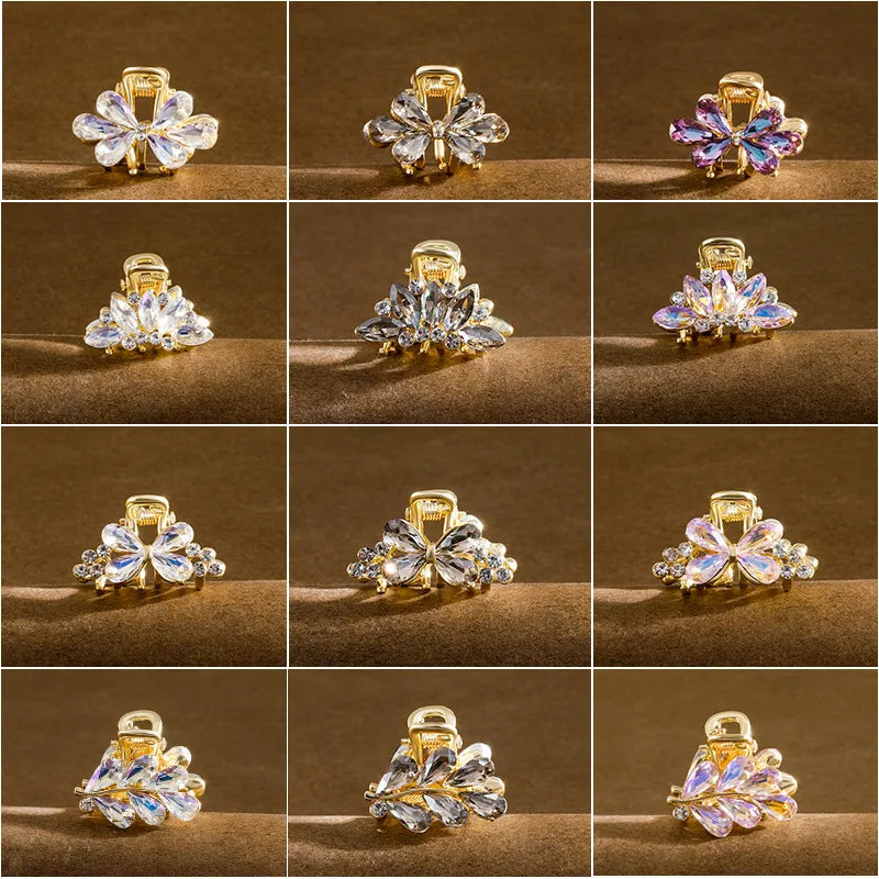 Elegant Sweet Women's Wings Bow Knot Alloy Plating Rhinestones Hair Claws