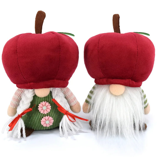 Christmas Autumn Winter Red Apple Faceless Doll Rudolph Fruit Dwarf Decoration Cute Style Polyester Material Props Decorations