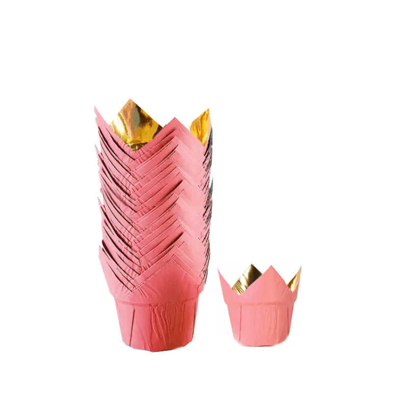 Simple Style Solid Color Single-Sided Aluminum Composite Paper cake cups