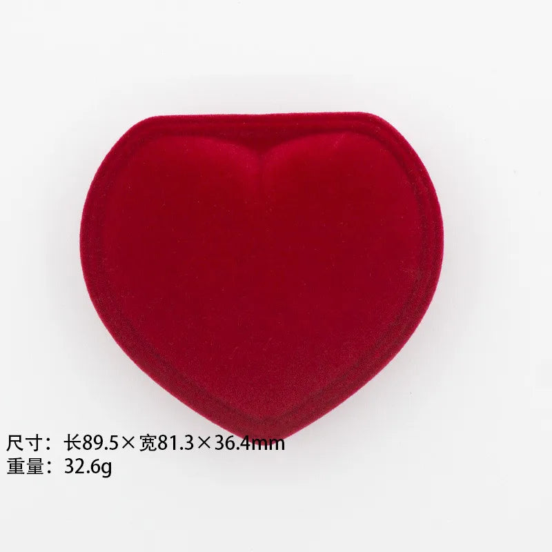 1 Piece Flannel Simple Style Daily Valentine'S Day Solid Color Jewelry Boxes